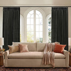 IVAPUPU Pinch Pleated Curtains 90 Inches Long, Light Filtering Thick Linen - Image 7