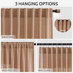 Nanspring Linen Curtains 108 Inches - Image 2