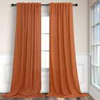 Pitalk 60 Inch Wide Curtains for Living Room 2 Panels Back Tab Pocket Drape - Image 2