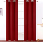 LEMOMO Red Thermal Blackout Curtains/38 x 84 Inch/Set of 2 Panels Room by Lemomo