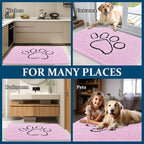 OLANLY Dog Door Mat for Muddy Paws 48x30, Paw Print Design, Absorbs Moisture - Image 8