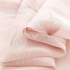 HOMEIDEAS Blush Pink Sheer Curtains 52 X 96 Inches Length 2 Panels Embroidered - Image 4