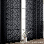 Chyhomenyc Black Sheer Curtains 84 Inch Length 2 Panels Set, Light Filtering - Image 9