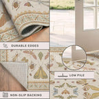 Beige and Yellow 5x7 Boho Rug for Living Room - Image 5