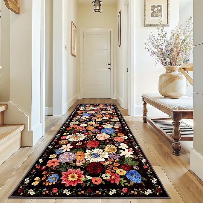 Rug for Hallways Kitchen Rug 3x7, Non Slip Washable Rugs by WelcometoBabovid