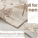 jinchan Floral Curtain Valance for Windows 16 Inch Linen Valance for Kitchen - Image 3
