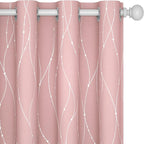 Deconovo Pink Curtains, Thermal Insulated Soundproof Curtain, 52 x 63 Inch Long by Deconovo