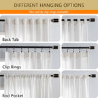 MYSKY HOME 90 Inch Natural Curtains - Image 2