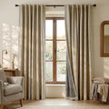 RYB HOME Burlap 100% Blackout Linen Curtains 78 inch Long, Thermal Insulated & by RYBHOME