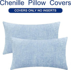 CaliTime Throw Pillow Covers Decorative 12 X 20 Inches Pack of 2 Cozy Chenille - Image 6