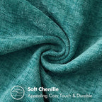 MIULEE Pack of 2 Couch Throw Pillow Covers 18x18 Inch Teal Farmhouse Decorative - Image 4