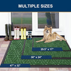 Smiry Front Door Mat Outside Entrance, Heavy Duty Sturdy Natural Rubber Doormat - Image 2