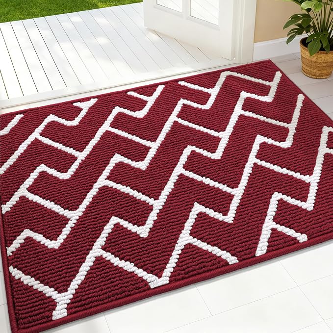 OLANLY Front Door Mat, Non-Slip Rubber Backing, Dirt Resistant and Absorbent by OLANLY