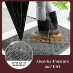 Mibao Front Door Mat Indoor Outdoor Entrance, Dirt Trapping Waterproof - Image 3
