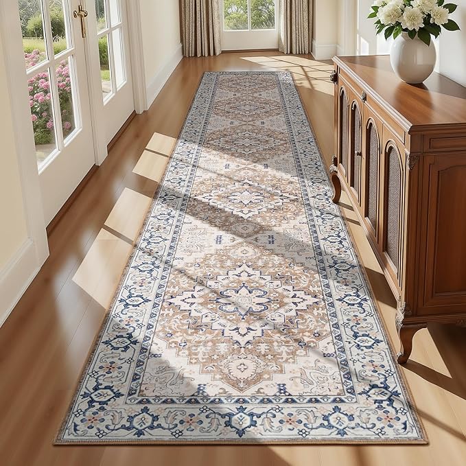 Lofus 2x10 Hallway Washable Runner Rug, Vintage Kitchen Runners Non Slip - Image 3