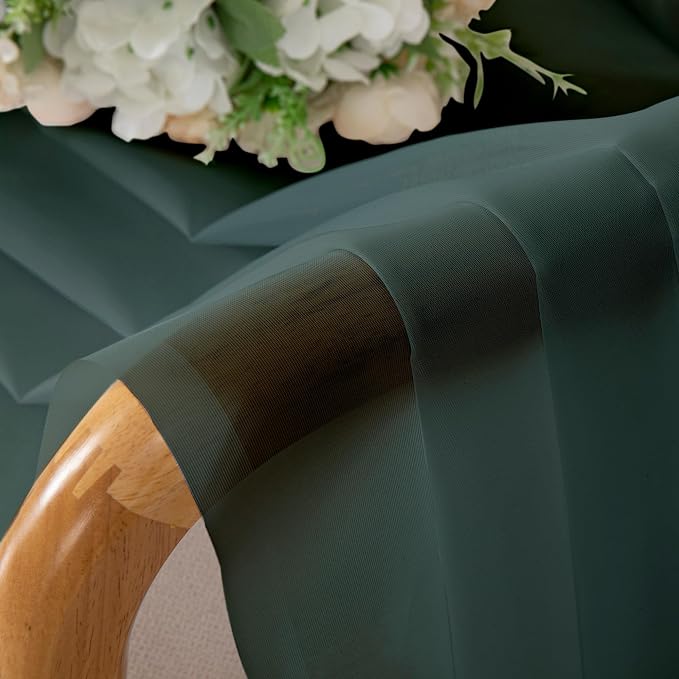 OWENIE Green Sheer Curtains 78 Inches Long - Image 8