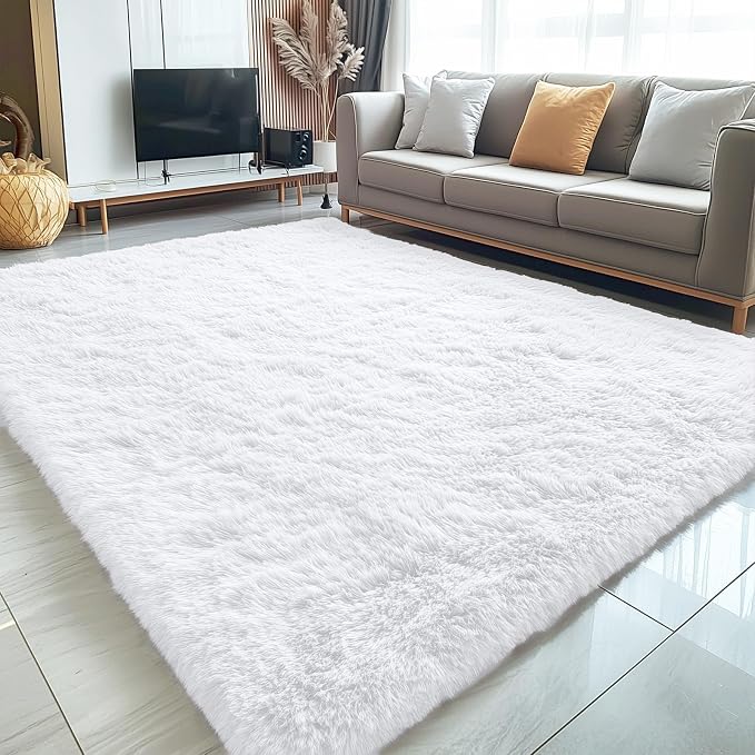 OLANLY 5x6 Area Rugs for Living Room Bedroom, Machine Washable Soft Fluffy by OLANLY