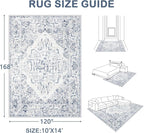 10x14 Area Rugs for Living Room: Washable Rug Vintage Large Rugs Soft Non Slip - Image 2