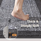 48x24 Long Bathroom Rugs Washable Non Slip, Dark Grey Bath Mat - Image 5