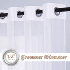 NICETOWN Voile Sheer Curtains for Windows, Grommet Elegant Airy Lightweight - Image 2
