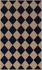 Lahome Colette Checkered Easy Jute Entry Rug, 3x5 Black Outdoor Patio Rug - Image 7