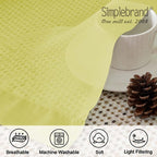 Simplebrand Lemon Sheer Curtains 63 Inch Length 2 Panels, Rod Pocket Solid - Image 5