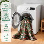 MSGKV Boho Throw Blanket for Bed 60"x80" Butterfly Floral 100% Cotton Couch - Image 8
