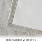 Yakamok Oatmeal Linen Curtains 100% Blackout 63 Inches Long, Room Darkening - Image 3
