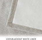 Yakamok Oatmeal Linen Curtains 100% Blackout 84 Inches Long, Room Darkening - Image 3