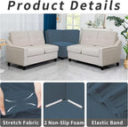 Easy-Going Stretch Sectional Corner Sofa Slipcover 1-Piece Couch Sofa Cover - Image 4