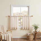 MYSKY HOME Linen Curtains 30 Inch Length by MYSKYHOME