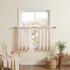 MYSKY HOME Short Linen Curtains 36 Inch Length - Image 4