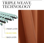 NICETOWN Burnt Orange Blackout Curtains - Image 4