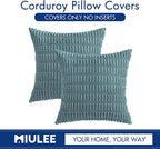 MIULEE Pack of 2 Corduroy Decorative Throw Pillow Covers 20x20 Inch Soft Boho - Image 6