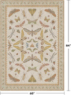 Beige and Yellow 5x7 Boho Rug for Living Room - Image 2