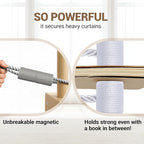 Hion Magnetic Curtain Tiebacks Grey 2pcs, Curtain Tiebacks Buckles Holdbacks - Image 5