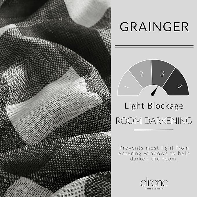 Elrene Home Fashions Farmhouse Living Grainger Buffalo-Check Blackout Window - Image 4