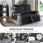 TAOCOCO 100% Waterproof Oversized Loveseat Recliner Cover, Non Slip Split Couch - Image 5