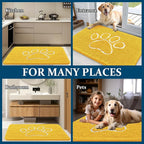 OLANLY Dog Door Mat for Muddy Paws 36x24, Paw Print Design, Absorbs Moisture - Image 8