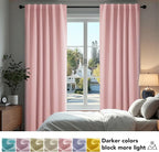Deconovo Back Tab and Rod Pocket Drapes and Curtains Short Blackout Curtains - Image 4
