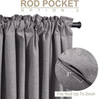 100% Blackout Shield Linen Blackout Curtains - Image 4