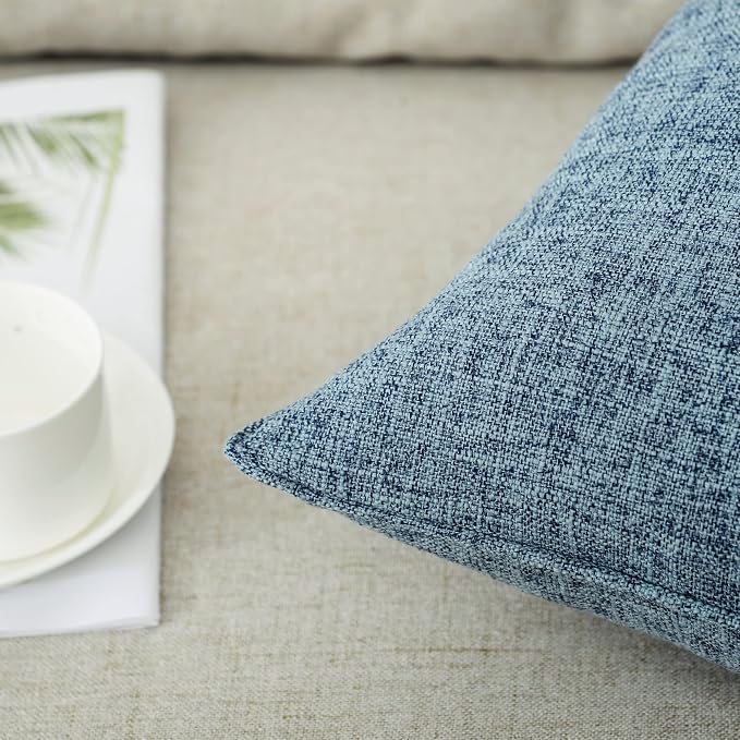 HPUK Linen Throw Pillow Covers Pack of 2, 20x20 Inch Accent Cushion Covers - Image 8