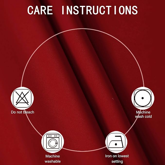 LEMOMO Red Thermal Blackout Curtains/52 x 54 Inch/Set of 2 Panels Room - Image 4