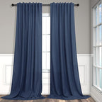 Pitalk 60 Inch Wide Curtains for Living Room 2 Panel Back Tab Pocket Drape Semi - Image 2