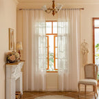 MYSKY HOME Natural Boho Sheer Curtains - Image 2