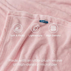 Bedsure GentleSoft Fleece Blanket Twin Size Pink - Image 3