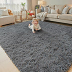 Rugs for Living Room 5x8, Alfombras para Salas Shag Large Plush Soft Area Rug by Junhejiamei