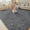8x10 Area Rugs for Living Room Bedroom Rug, Large Area Rug Shag Shaggy Carpet by Junhejiamei
