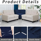 Easy-Going Stretch Sectional Corner Sofa Slipcover 1-Piece Couch Sofa Cover - Image 4