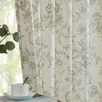 jinchan Linen Blend Floral Curtains - Image 7